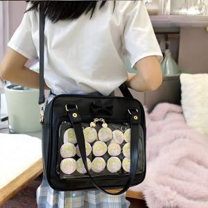 Ita Tote Bag, Clear Front Pocket, Anime Merch Bag