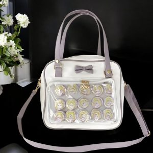 Ita Tote Bag, Clear Front Pocket, Anime Merch Bag
