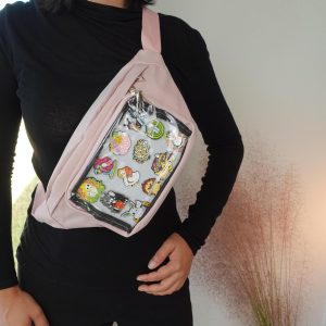 Ita Waist Bag Fanny Pack – Lightweight Waterproof Pin Display Bag in 5 Colors – Kawaii Harajuku Crossbody Anime Itabag.