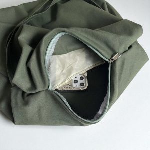 Japanese Canvas Messenger Bag: Unisex Crossbody Book Bag