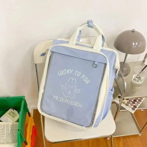 Japanese Ita Backpack – Canvas School Bag with Display Pocket