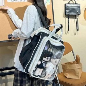 Japanese Ita Backpack – Canvas School Bag with Display Pocket