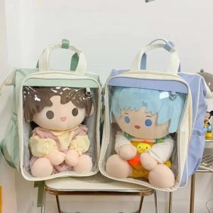 Japanese Ita Backpack – Canvas School Bag with Display Pocket