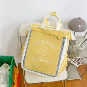 Japanese Ita Backpack – Canvas School Bag with Display Pocket