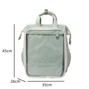 Japanese Ita Backpack – Canvas School Bag with Display Pocket