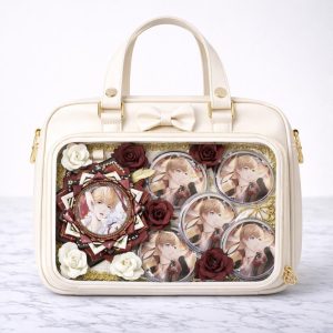 Japanese Ita Shoulder Bag with Transparent Window – Anime Pin Display Handbag