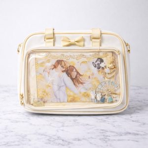 Japanese Ita Shoulder Bag with Transparent Window – Anime Pin Display Handbag