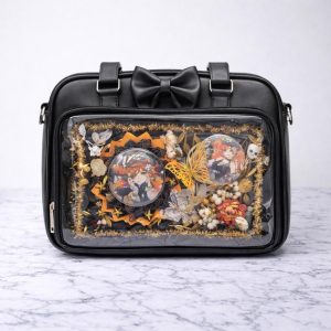 Japanese Ita Shoulder Bag with Transparent Window – Anime Pin Display Handbag