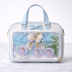Japanese Ita Shoulder Bag with Transparent Window – Anime Pin Display Handbag