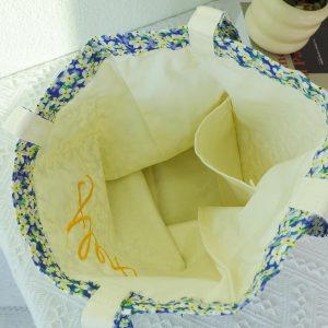 Japanese Style Embroidered Floral Tote Bag, Aesthetic Canvas Shoulder Bag, Romantic Totes, Cute Kawaii Totebag, Personalized Name Tote Bag.