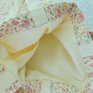 Japanese Style Embroidered Floral Tote Bag, Aesthetic Canvas Shoulder Bag, Romantic Totes, Cute Kawaii Totebag, Personalized Name Tote Bag.