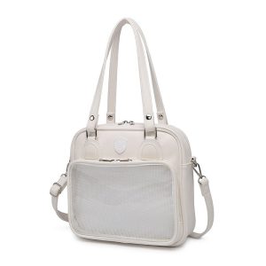 Kawaii Bear, Rabbit, Cat Square Student Ita Bag