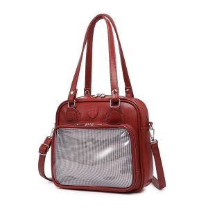 Kawaii Bear, Rabbit, Cat Square Student Ita Bag