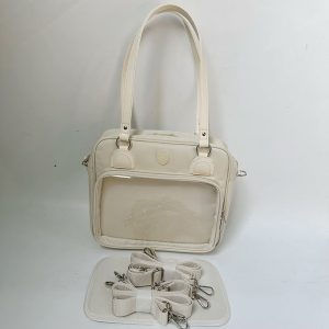 Kawaii Bear, Rabbit, Cat Square Student Ita Bag