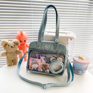 Kawaii Candy Color Ita JK Lolita PU Crossbody Shoulder Bag