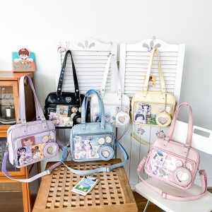 Kawaii Candy Color Ita JK Lolita PU Crossbody Shoulder Bag