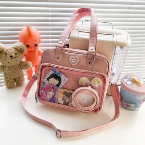 Kawaii Candy Color Ita JK Lolita PU Crossbody Shoulder Bag