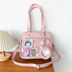 Kawaii Candy Color Ita JK Lolita PU Crossbody Shoulder Bag