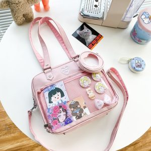 Kawaii Candy Color Ita JK Lolita PU Crossbody Shoulder Bag