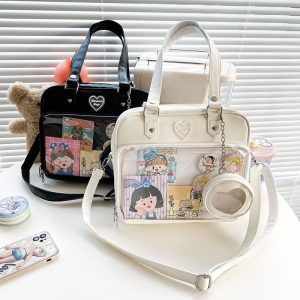 Kawaii Candy Color Ita JK Lolita PU Crossbody Shoulder Bag