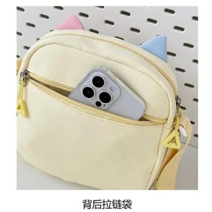 Kawaii Cat Ita Bag | Nylon Embroidered Crossbody Display Bag