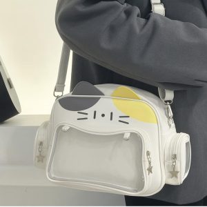 Kawaii Cat Ita Bag – Y2K Korean Japanese Style Transparent Bag