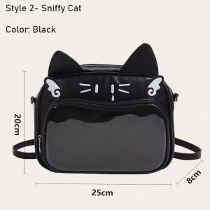 Kawaii Cat Ita Bag – Y2K Korean Japanese Style Transparent Bag