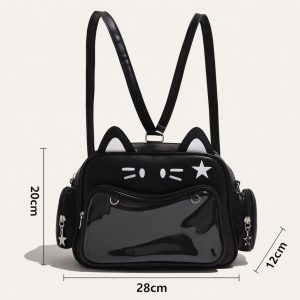 Kawaii Cat Ita Bag – Y2K Korean Japanese Style Transparent Bag
