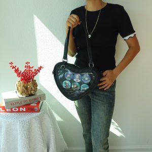 Kawaii Heart Ita Bag, Cute Anime Cosplay Crossbody bag, Cute Itabag Purse, Shoulder Pin Bag, Unique Handbag.