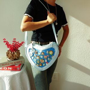 Kawaii Heart Ita Bag, Cute Anime Cosplay Crossbody bag, Cute Itabag Purse, Shoulder Pin Bag, Unique Handbag.