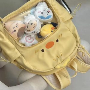 Kawaii Ita Backpack – Nylon Mochila with Clear Display Pocket