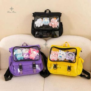 Kawaii Ita Backpack | Transparent Display Bag, Harajuku School Tote