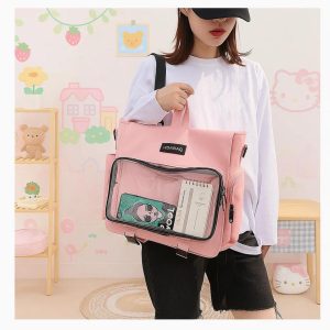 Kawaii Ita Backpack | Transparent Display Bag, Harajuku School Tote