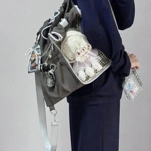 Kawaii Ita Bag – Drawstring Bow, Doll Display Backpack