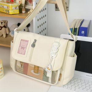 Kawaii Ita Bag: Harajuku Y2K Crossbody Bag for Pins & Plushies