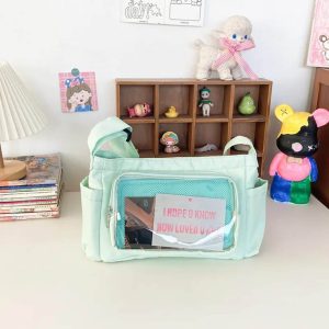 Kawaii Ita Bag: Japanese Collage Style Transparent Crossbody Bag