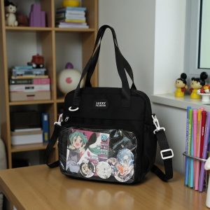 Kawaii Ita Bag –Japanese Transparent Tote for Anime Pins, Keychains & Cosplay Fans