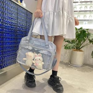 Kawaii Ita Bag – Transparent Anime Crossbody Bag for Pins