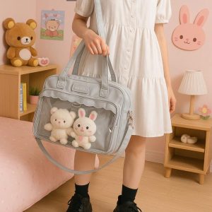Kawaii Ita Bag – Transparent Anime Crossbody Bag for Pins