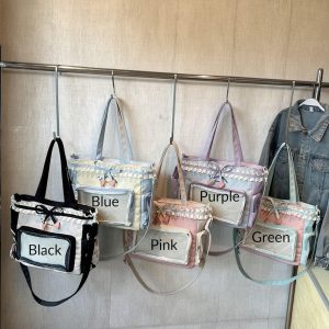 Kawaii Ita Bag With Heart Bow, Custom Cosplay Bag, Anime Convention Bag, Clear Window Display Bag, Gift For Daughter, Cute Cosplay Gift