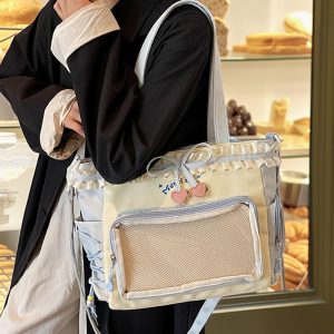 Kawaii Ita Bag With Heart Bow, Custom Cosplay Bag, Anime Convention Bag, Clear Window Display Bag, Gift For Daughter, Cute Cosplay Gift