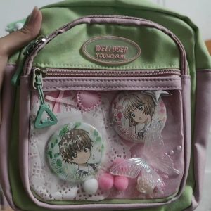 Kawaii Ita Crossbody Bag with Clear Window – Small Display Purse for Pins and Badges | Cute Gift for Anime Fans, Cosplayers & Collectors