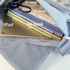 Kawaii Ita Messenger Bag, Aesthetic Crossbody Tote, Pastel Shoulder Bag, Cute Satchel for Students