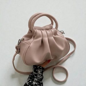 Korean Pleated Shoulder Bag: Retro Cloud-Style Armpit & Crossbody Handbag