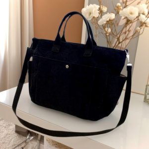 Large Capacity Commuter Bag, Personalized Corduroy Tote Bag, Soft & Stylish Everyday Carry, Vintage Multi-Pocket Student Backpack, Mommy Bag