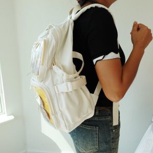 Large Ita Backpack, Kawaii Anime School Bag, Clear Window Lightweight Durable Itabag, Cute Display Backpack for Pins, Laptop Backpacks.