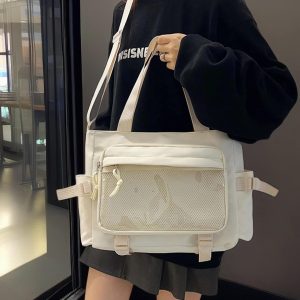 Large Ita Bag, Pin Display Crossbody, Transparent Window Bag, Anime Messenger, Versatile Shoulder Bag for Pin Collectors, Birthday Gift