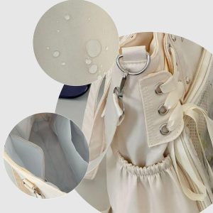 Large Ita Bag With Insert, Clear Window Display, Kawaii Daily Crossbody & Shoulder Bag For Pins, Versatile Commuter Bag, Anime Messenger