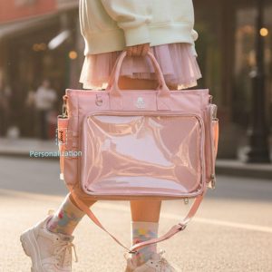 Large Ita Shoulder bag, Custom Ita Bag Backpack, Clear Display Pin Bag, Anime Gift for Girls, Back to School Gift, Daily Messenger Bag