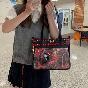 Large Ita Shoulder Bag, Transparent Display Crossbody for Pins, Anime Itabag for Girls, Back to School Gift, Daily Tote Messenger Purse